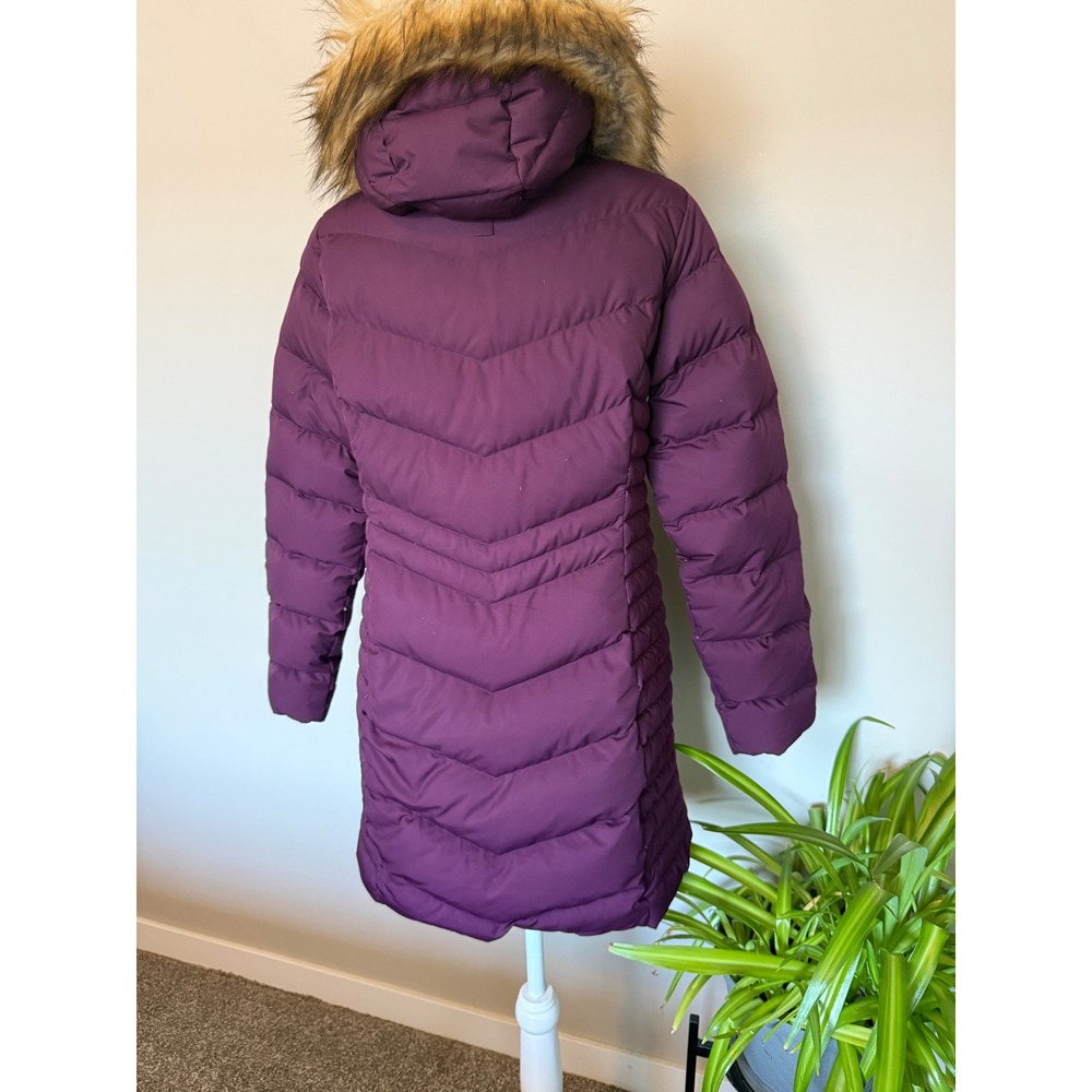 Alpine Design Puffer Parka Purple EUC Down Fill Faux Fur Hood Winter snow M - Picture 4 of 9